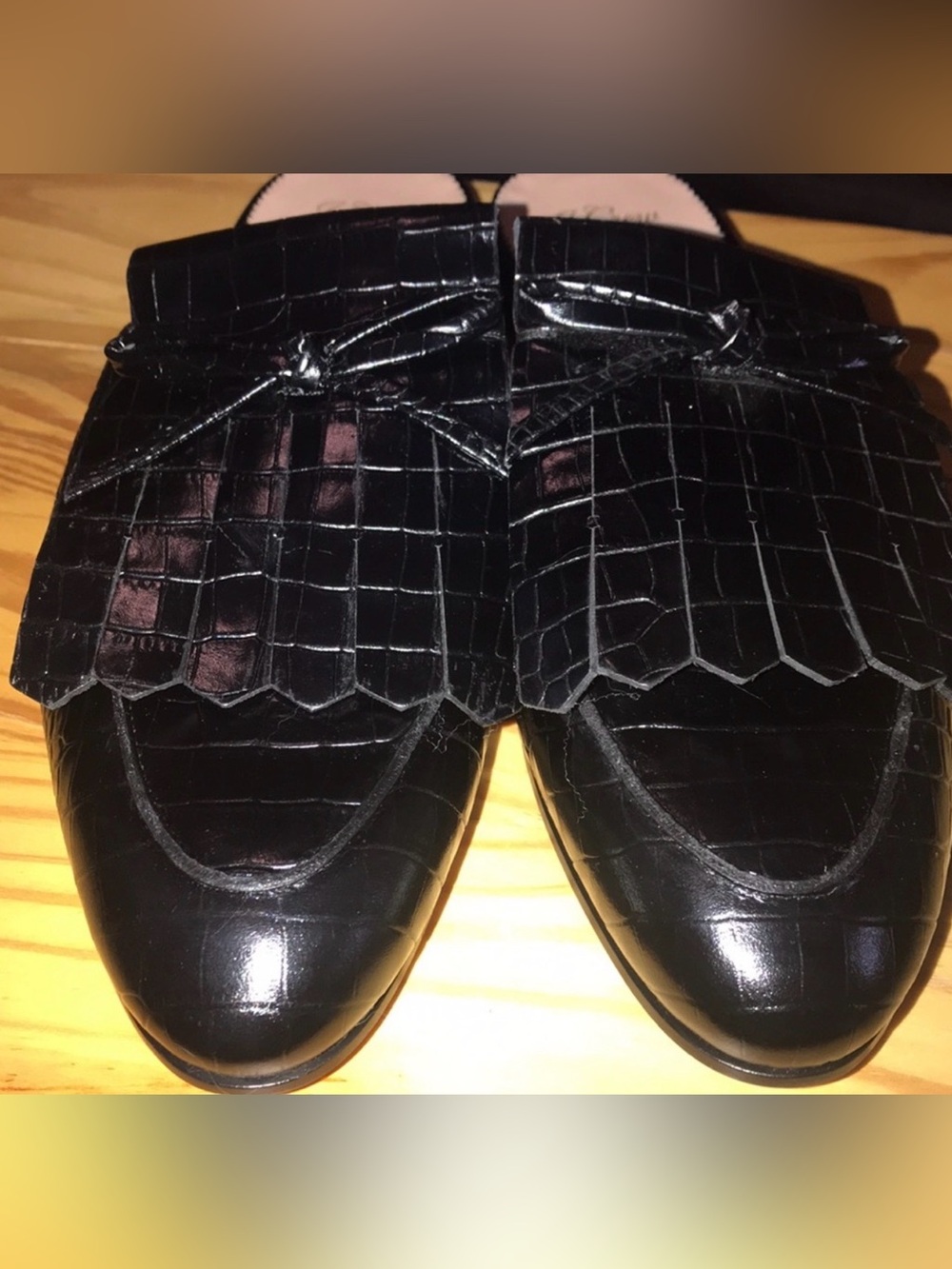J. Crew Black Croc-Embossed Mules - Picture 3 of 5